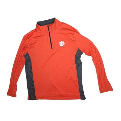 Colosseum Clemson Tigers Orange Gray Pullover Athletic Sweatshirt Mens XL
