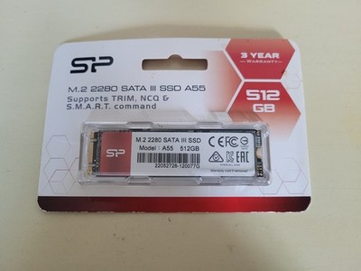 Silicon Power 512GB A55 M.2 2280 SATA III SSD 3D NAND Cased SU512GBSS3A55M28AC