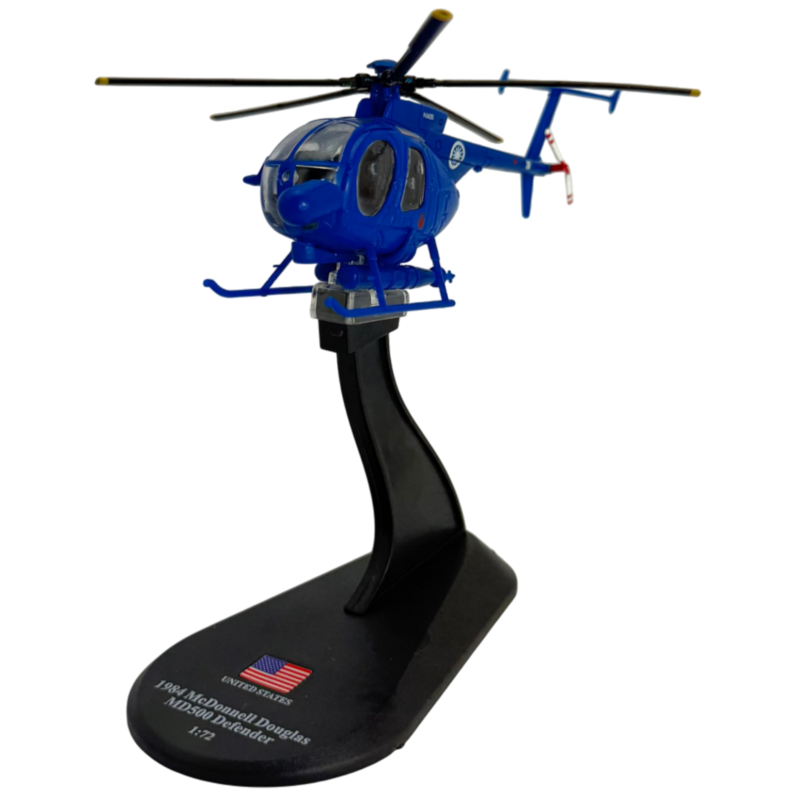 MD Helicopters MD 500 Defender Diecast Metal Aircraft Model Plane Gift - 1/72 Sc
