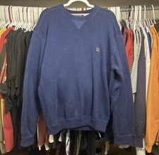 Tommy Hilfiger Vintage Crest Logo Blue Crewneck Knit Sweater