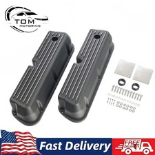 For Ford Sbf 289 302 5.0 351w 1962-1985 Black Aluminum Tall Valve Covers