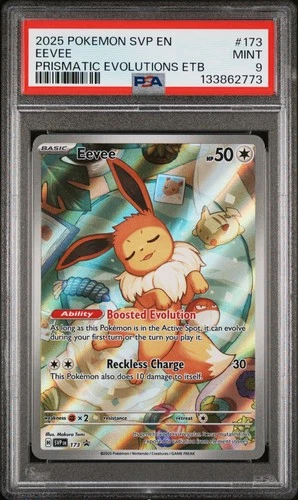 2025 POKEMON SVP EN-SV BLACK STAR PROMO #173 EEVEE PSA 9