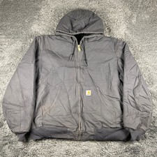 Carhartt Iconic J140 Firm Duck Active Jac Mens XL Gravel Grey Loose Duck Jacket