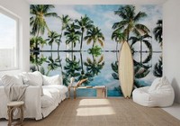 Nice Wall Fototapete Mural Meeresmotiv Palmen Blau Horizont 12X8.3 Ft