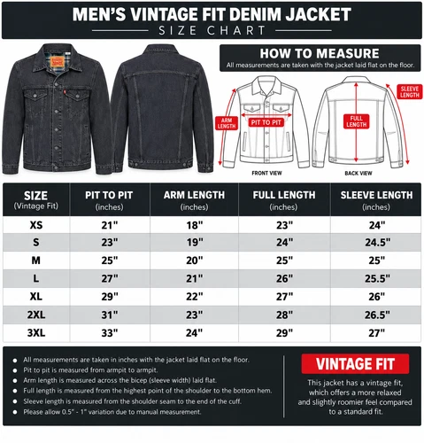Levi's Men's Vintage Trucker Cotton Denim Jean Jacket image 7