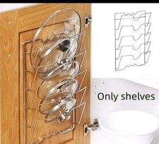 WALL/ CUPBOARD POT LID STAINLESS STEEL RACK BRAND NEW