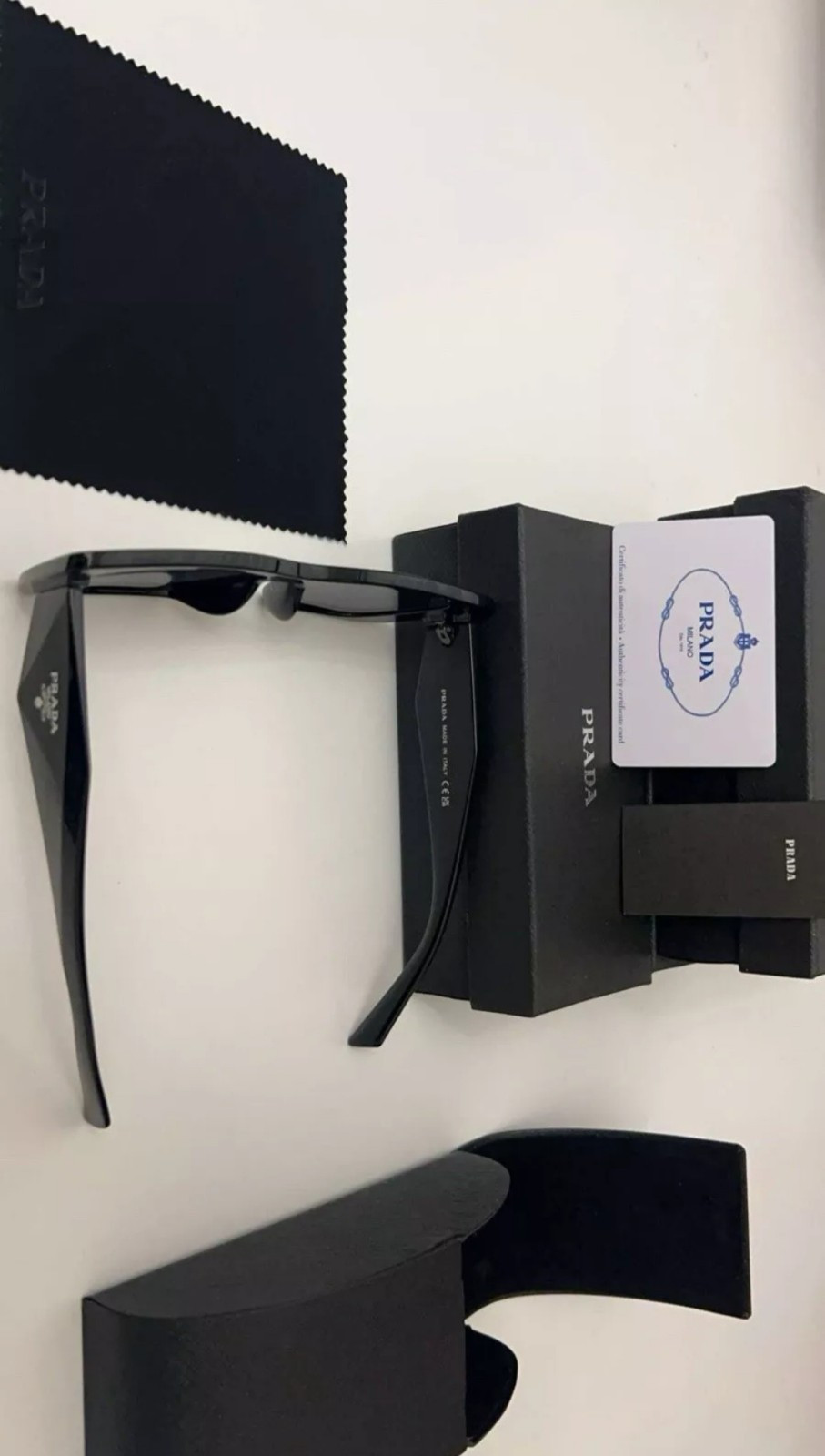 Prada PR17WS Women's Sunglasses Black Dark Grey Lens 49mm