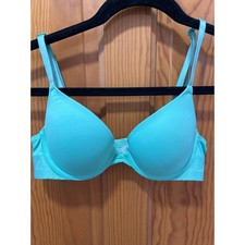 Victorias Secret PINK Wear Everywhere Push Up Bra Aqua Teal 34A 152992-QNR