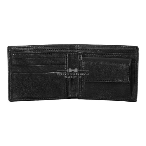 Cartera delgada plegable de cuero de vaca hecha a mano para hombre con soporte para tarjetas de crédito - Imagen 4 de 9