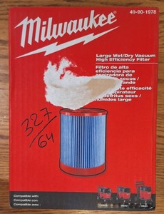 Milwaukee High Efficiency Filter for Large Wet/Dry Shop Vacuum (1-Pack), New