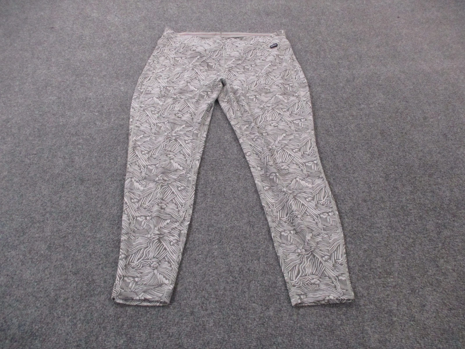 Patagonia Leggings Womens XL Gray Aztec Capilene Midweight Base Layer 44492