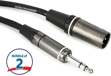 Gator Cableworks Composer Series XLR Male to TRS Male Cable - 5 foot (2-pack)