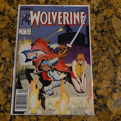 Wolverine #3 Vol. 2 1989 Marvel Comics 1st App Newsstand VF- Use a Press