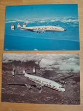 TWA 2 Postcards Lockheed 1049 Super Constellation & 1649 STARLINER