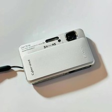 Silver Sony Cyber-shot DSC-TX10 16.2MP CMOS Vintage Digital Camera Test good