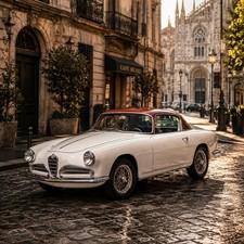Alfa Romeo 1900 Super Ultra-rare Italian Grand Touring Saloon Wall Art Poster