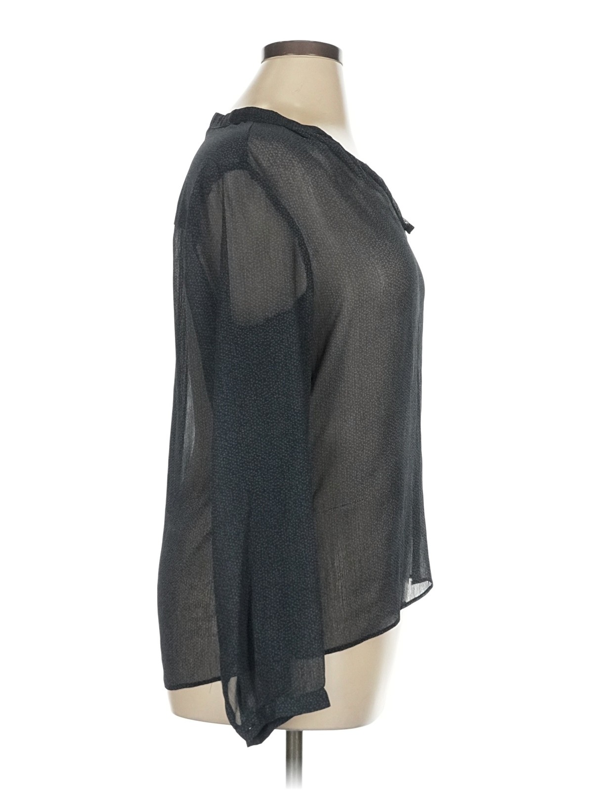 Mango Women Gray Long Sleeve Blouse XL thumbnail 3