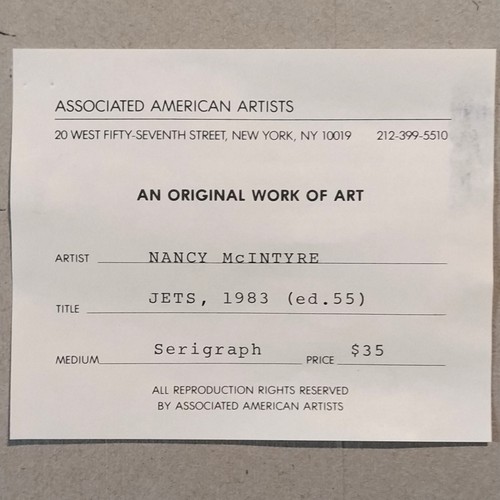 Nancy McIntyre: Jets + Texaco station. 2 Serigrafías originales firmadas 1983 - Picture 5 of 8