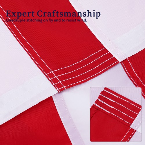 2'x3' ft American Flag US USA | EMBROIDERED Stars| Sewn Stripes| Brass Grommets - Picture 4 of 9