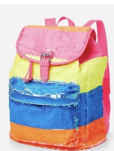 rainbow flip sequin backpack