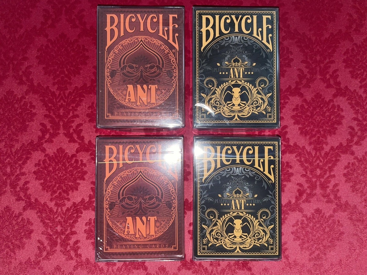 Bicycle Ant Playing Cards Standard & Gilded Collection w/DS1 Deck Sleeves!