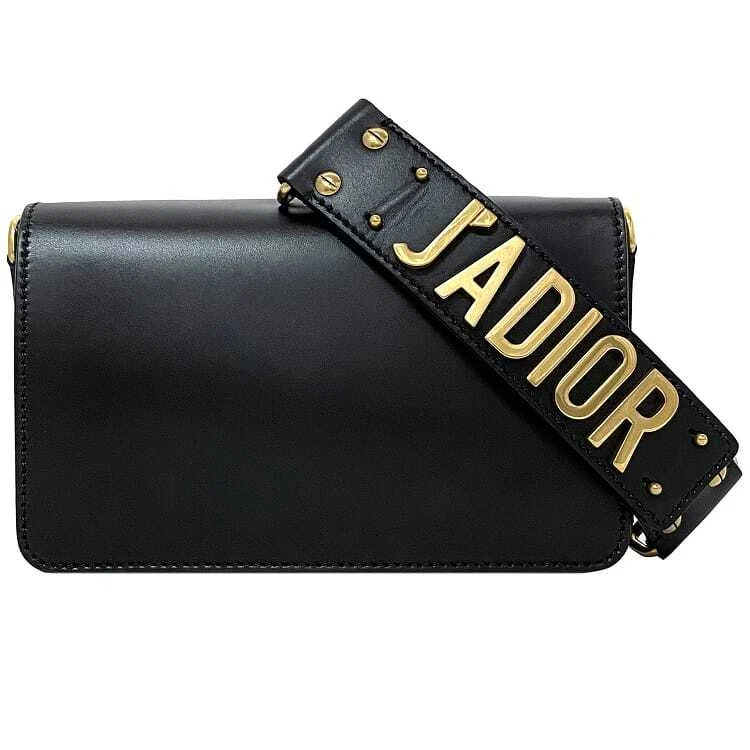 Sac demi épaule Christian Dior noir doré J'ADIOR bon état cuir occasion