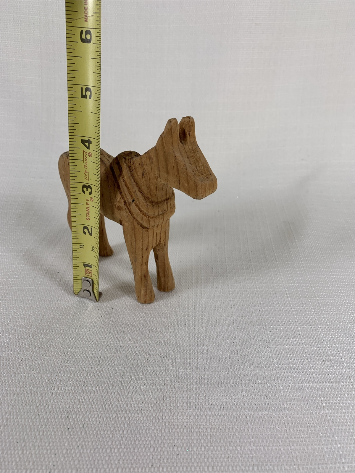 VINTAGE RUSTIC HAND CARVED WOODEN HORSE FOLK ART FIGURINE eBay
