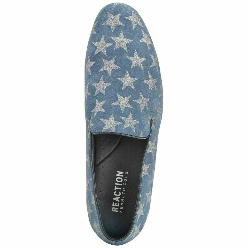 Mocasines sin cordones Kenneth Cole para hombre trofeo mocasín talla D EE. UU. 9,5 M azul plata gamuza Foto 4 de 4