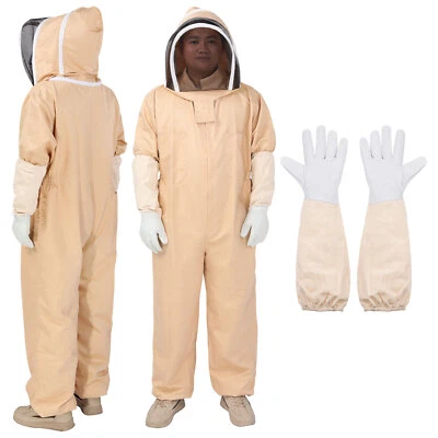 UXCELL Bee Suit for Men Women XXL Beekeeping Suit with Glove Veil Hood for Bee Keeper