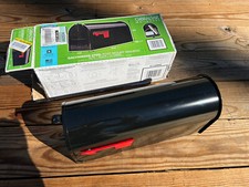 Gibraltar E1100B00 Standard Size Galvanized Steel Rural Mailbox Black - Open Box