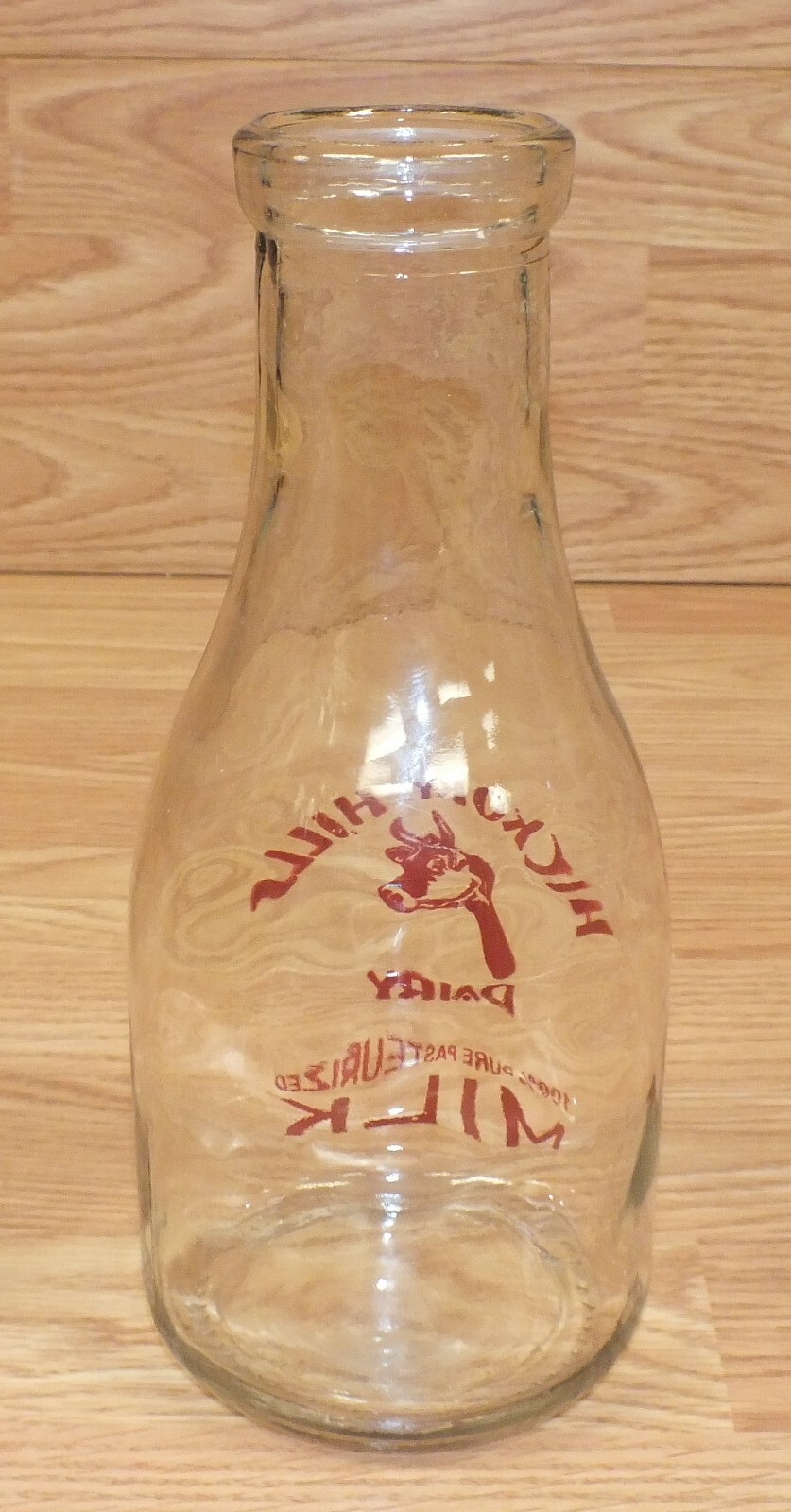 Hickory Hills Dairy 100 Pure Pasteurized Milk 9 1/2" Collectible Glass