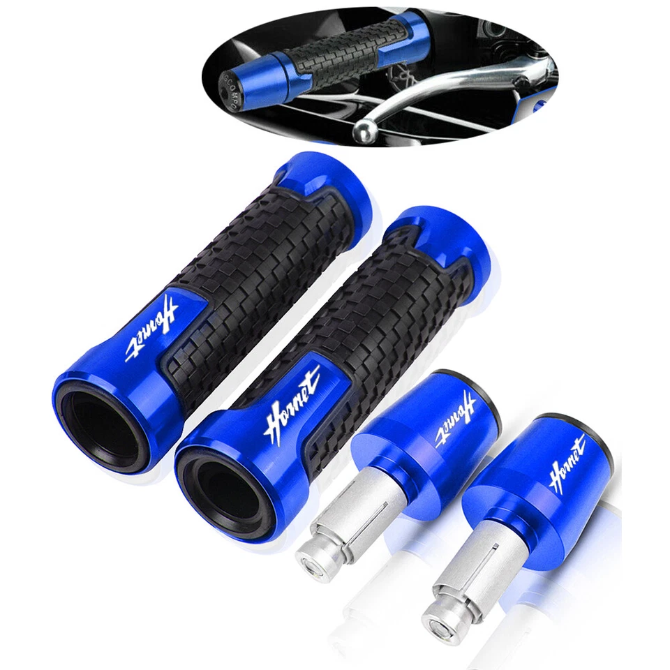 Empuñaduras de manillar de 22 mm empuñaduras tapas de extremo para honda CB599 CB900f CB600 hornet Foto 2 de 4