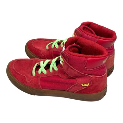 Supra Vaider Rose Light Gum Skater Shoe High Top Men's Red - Main Image