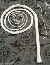 White Bullwhip 7 feet long; loud(watch video) rope, chain & tape