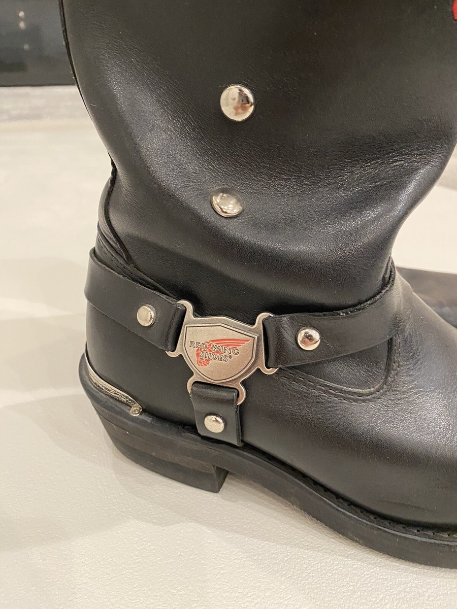 Red Wing 1670 Motorcycle Boots Size 8.5 With Silver Accents Red Wing 1670 Motorcycle Boots Size 8.5 With Silver Accents