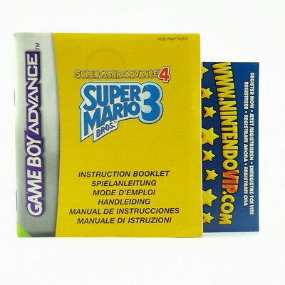 Nintendo Game Boy Advance Anleitung : Super Mario Bros. 3 + VIP Code - Manual