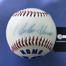 Hideo Nomo SIGNED LA Dodgers Fotoball Baseball Autograph Authentic SGC Certified