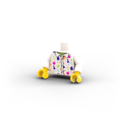 Birthday Party Guest Shirt with Party Accessories Pattern   LEGO  Minifigures /