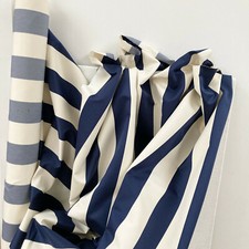 "stoffdesign!"SALE% MAMBO*Baumwolle creme blau Streifen Meterware Nya Nordiska