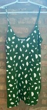 Reformation Ventura Dress Green Splatter Mini Slip Women's Size Small S 