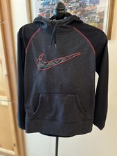 Nike Therma Fit Hooded Pullover Sweatshirt Small Thumbhole Pocket Fleece 311