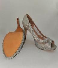 Dream Pairs DREAM PAIRS Women's Peep Toe Wedding Party Glitter High Heels