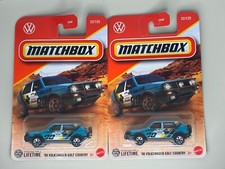 2025 Matchbox Mainline 90 Volkswagen Golf Country 22/125 Case D Blue lot of 2