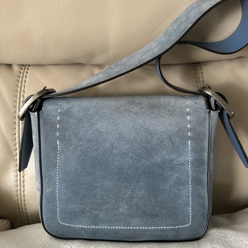 Tory Burch Sawyer Schultertasche mit blauem Wildlederstich - Bild 4 von 7