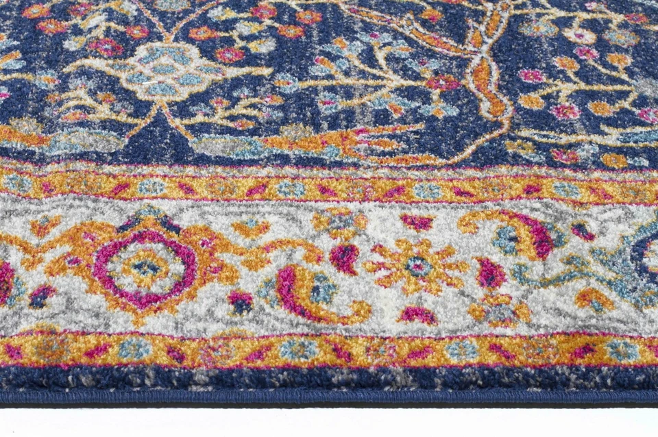 FORTUNA COLOURFUL FLORAL ALLOVER ANTIQUE TRADITIONAL RUG RUNNER 80x400cm **NEW** - Image 4 of 4