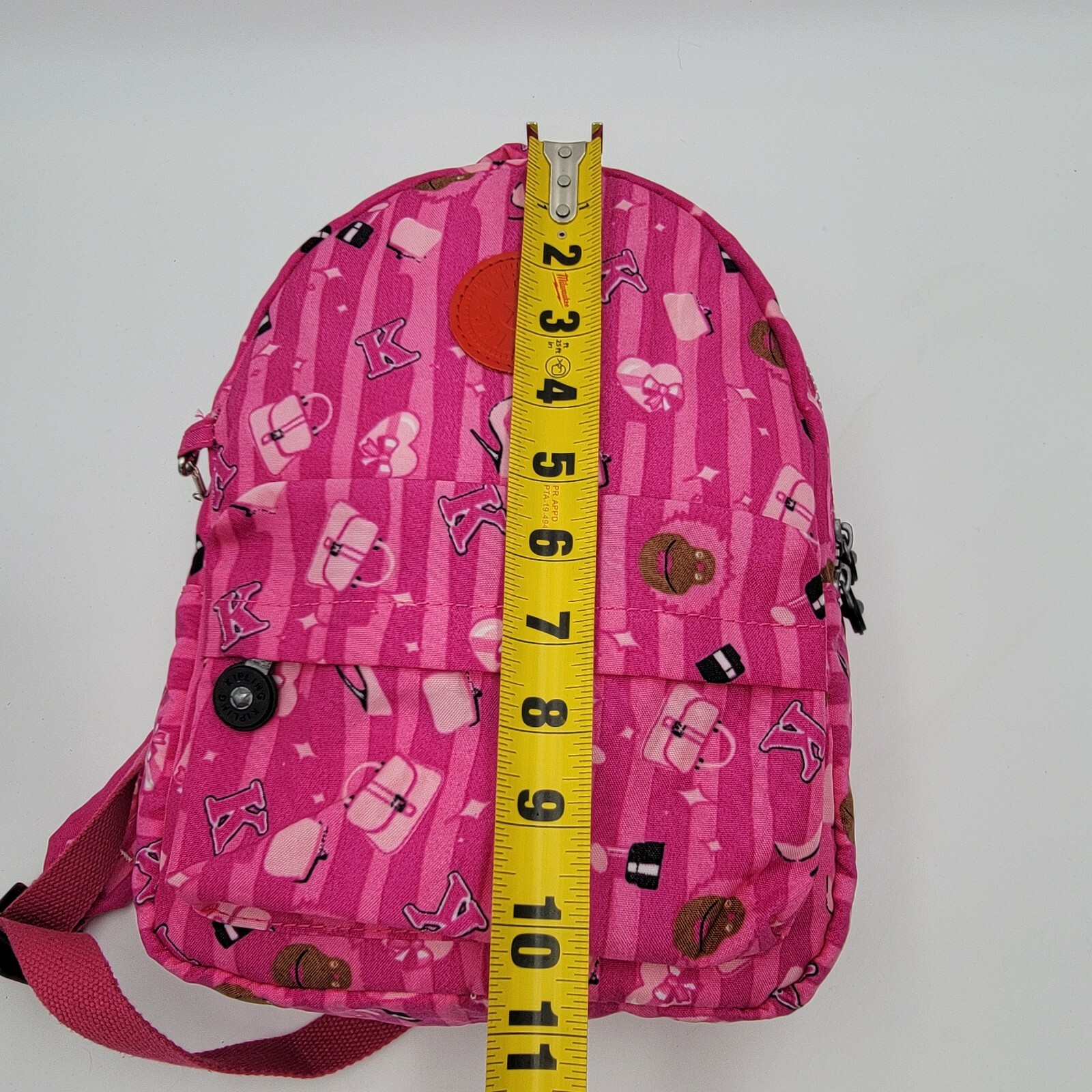 Kipling Pink Small-Medium Backpack Multicolor Euc… - image 8