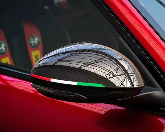 Coppia Adesivi Alfa Romeo Tricolore per specchi retrovisori
