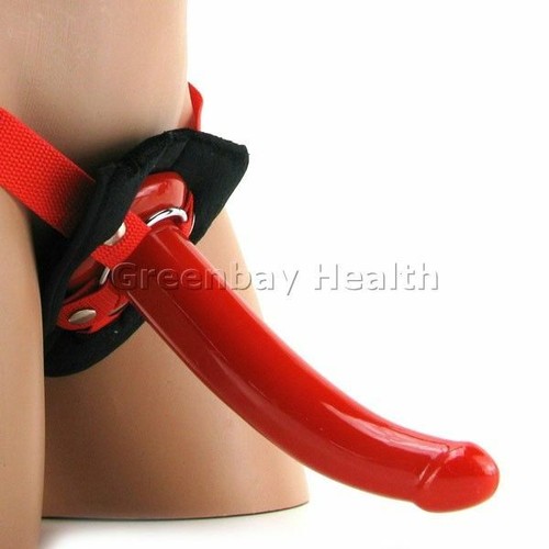 Red Rider Beginner Strap-on Harness + Slim Slender Anal G-spot Dong Dildo SexToy - Picture 6 of 12