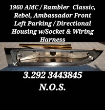 Left Front Park-turn Signal Wired Housing Amc Rambler 1960-1020803443845 Nos Left Front Park-turn Signal Wired Housing Amc Rambler 1960-1020803443845 Nos