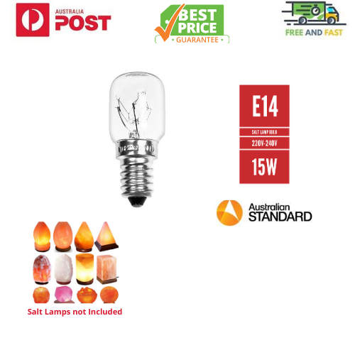 10x Himalayan Salt Lamp Bulb and Selenite Lamp Globe E14 15W